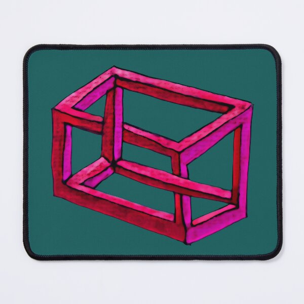 Item preview, Impossible illusion in pink, red and petrol designed and sold by Vision Illustrated.