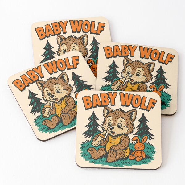 Item preview, Retro Baby Wolf Bottle Buddy designed and sold by zzz888.