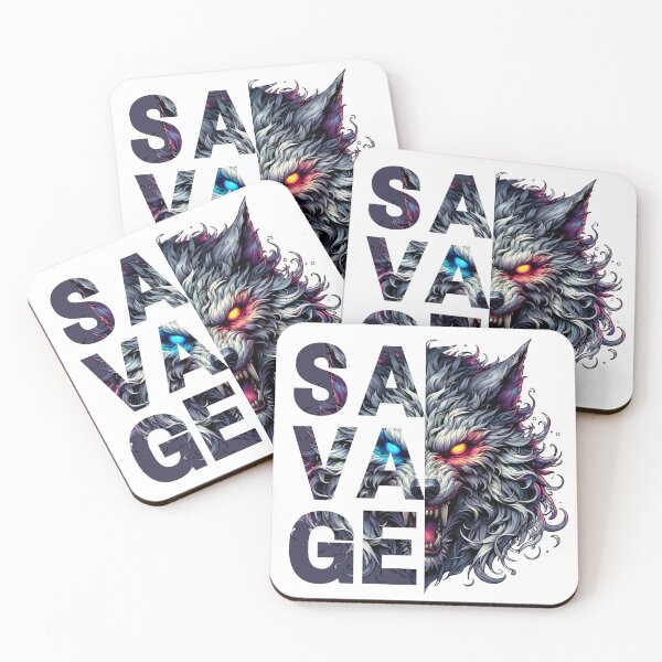 Item preview, Savage Dual-Eyed Wolf | Fierce Animal Spirit Art designed and sold by Karim-Karem.