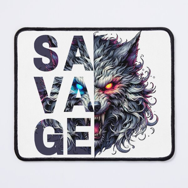 Item preview, Savage Dual-Eyed Wolf | Fierce Animal Spirit Art designed and sold by Karim-Karem.