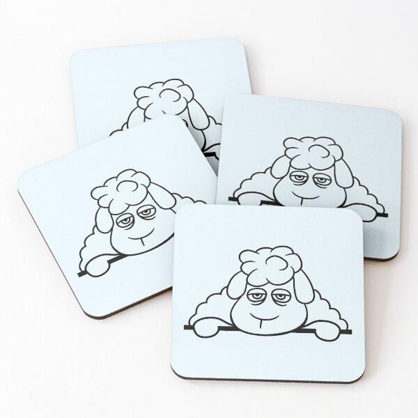 Item preview, Sheep Tired Bored Behind Fence Wall Sign Looking designed and sold by shirt-o-mat.