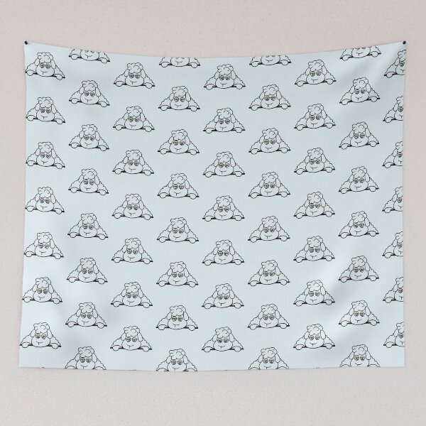 Item preview, Sheep Tired Bored Behind Fence Wall Sign Looking designed and sold by shirt-o-mat.