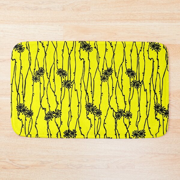 Item preview, Japanese Flower Stem Pattern from the Edo Period on YELLOW default background #FFFF00 designed and sold by pelagio.