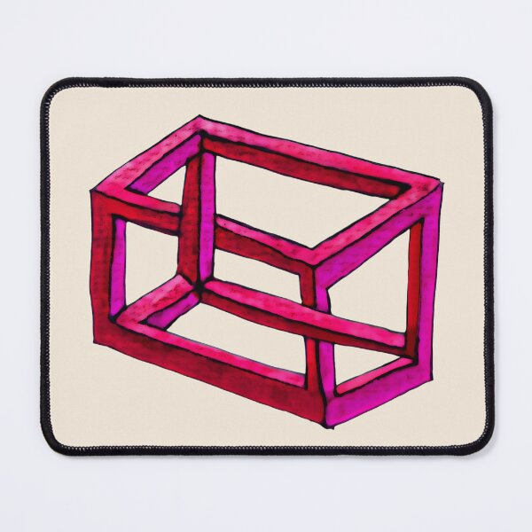 Item preview, Impossible illusion in pink, red and sand colors designed and sold by Vision Illustrated.
