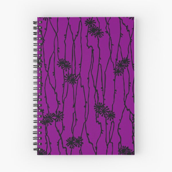 Item preview, Japanese Flower Stem Pattern from the Edo Period on PURPLE default background 800080 designed and sold by pelagio.