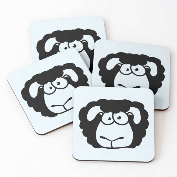Item preview, Stupid Sheep Face Head Funny Anxious Cool Stare designed and sold by shirt-o-mat.