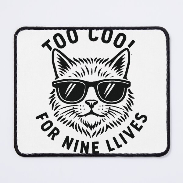 Item preview, Cool Cat – Monochrome Feline Style designed and sold by TZN Wear.