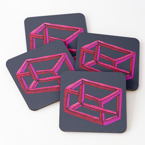 Item preview, Impossible illusion in pink, red and midnight blue designed and sold by Vision Illustrated.