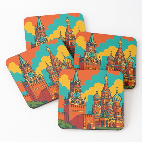 Item preview, Moscow in Retro Pop Art Style | Bold Travel Art of Russian Cityscape | Vibrant Red Square & Saint Basil’s Design | Colorful Vintage-Inspired Urban Scene | Digital Pop Poster designed and sold by PaintedPixels01.