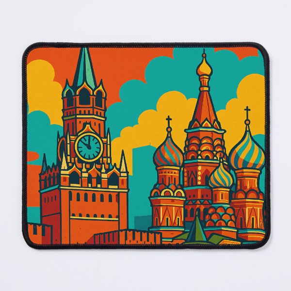 Item preview, Moscow in Retro Pop Art Style | Bold Travel Art of Russian Cityscape | Vibrant Red Square & Saint Basil’s Design | Colorful Vintage-Inspired Urban Scene | Digital Pop Poster designed and sold by PaintedPixels01.
