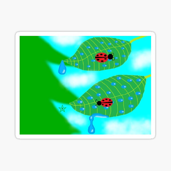 Leaves and Ladybugs Sticker