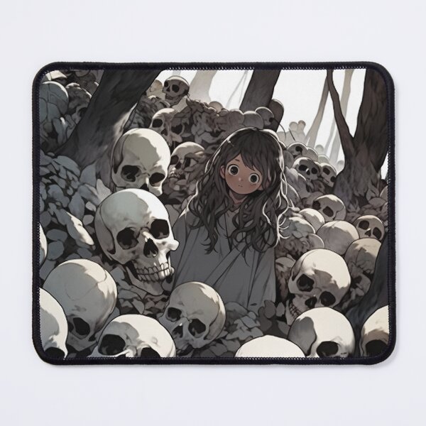 Item preview, Anime Girl in Haunted Forest of Skulls designed and sold by bubblegoth.