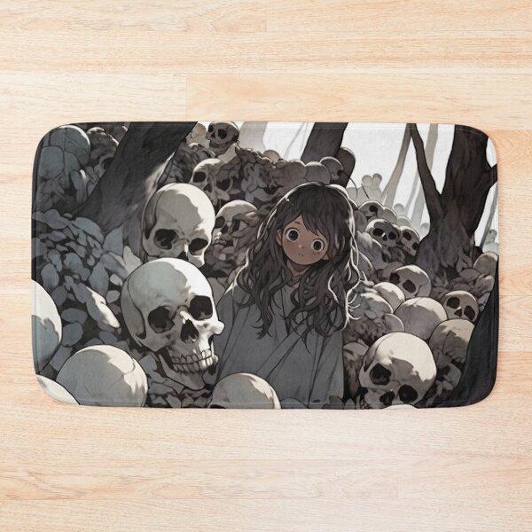 Item preview, Anime Girl in Haunted Forest of Skulls designed and sold by bubblegoth.