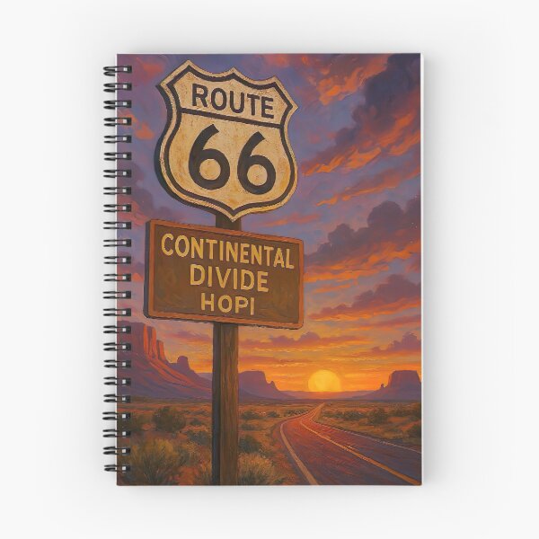 Item preview, Retro Vintage Route 66 Continental Divide Hopi Sunsets New Mexico Mother Road designed and sold by 90snerd.