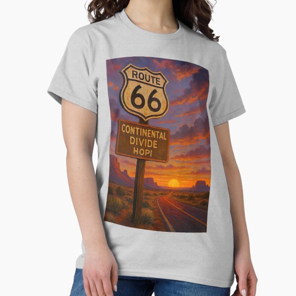Item preview, Retro Vintage Route 66 Continental Divide Hopi Sunsets New Mexico Mother Road designed and sold by 90snerd.