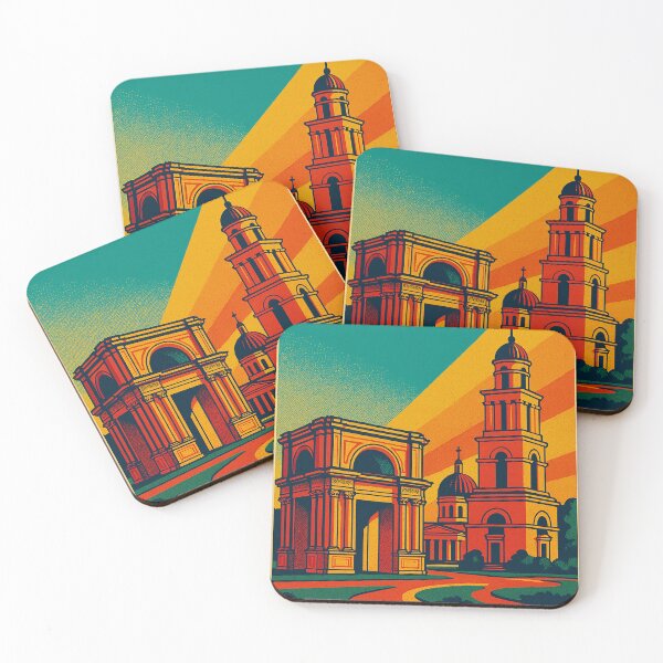 Item preview, Chișinău in Retro Pop Art Style | Vibrant Moldova Travel Vibes | Colorful Cityscape with Vintage Aesthetic | Funky Pop Art Design of Eastern Europe designed and sold by PaintedPixels01.