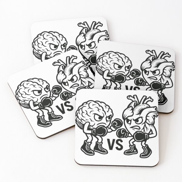 Item preview, Mind vs. Heart – Monochrome Emotional Duel designed and sold by TZN Wear.