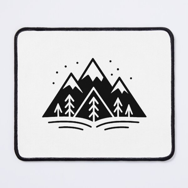 Item preview, Nordic Peaks – Monochrome Minimalist Mountains designed and sold by TZN Wear.