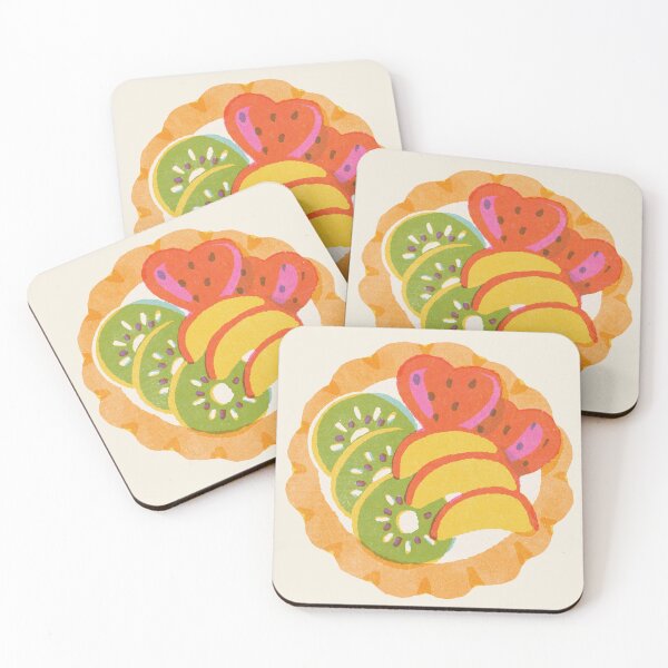 Item preview, Fruit Tart Riso Print designed and sold by Midnight Coffee.