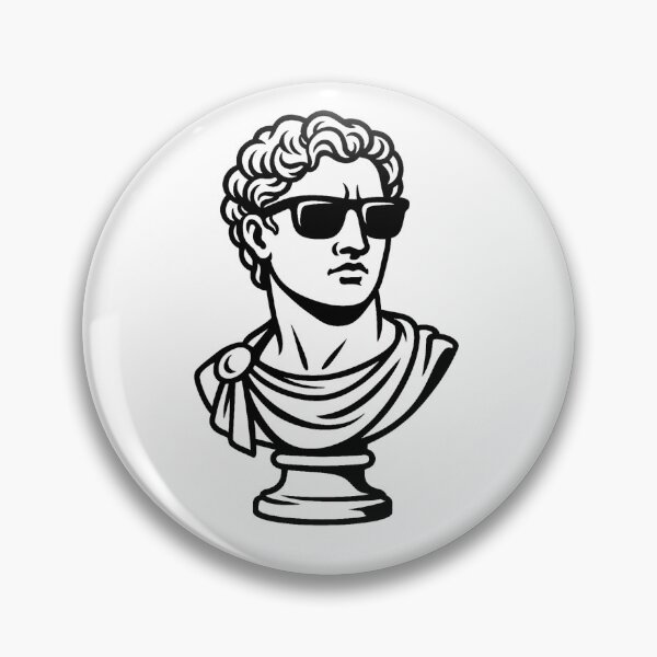 Item preview, "Timeless Fusion – Monochrome Greek Statue Remix designed and sold by TZN Wear.