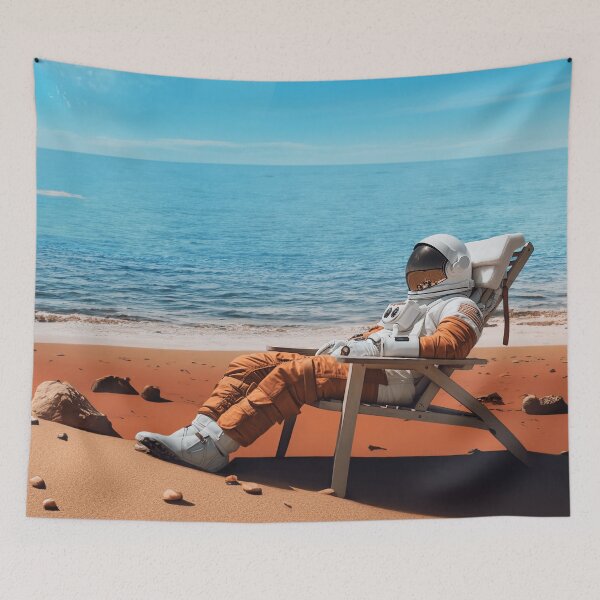 Item preview, Astronaut on Mars beach designed and sold by The Artfiller.
