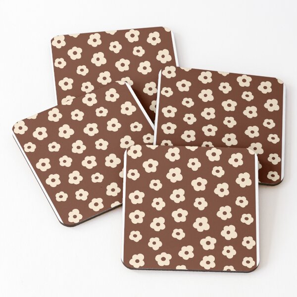 Item preview, Daisy Flowers Groovy Brown Floral Pattern designed and sold by faithinkindness.