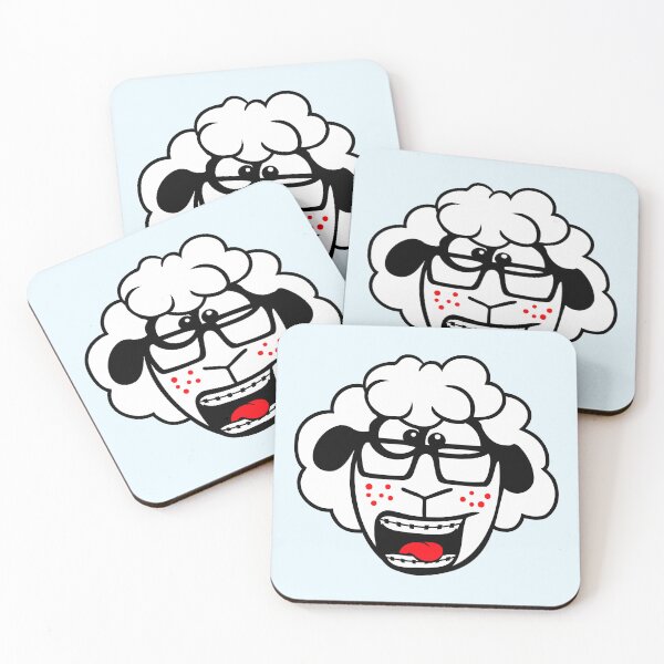 Artikelvorschau, Schaf Nerd Hornbrille Zahnspange Geek Gamer entworfen und verkauft von shirt-o-mat.