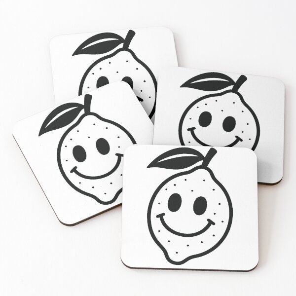 Item preview, Cheerful Citrus – Monochrome Smiling Lemon designed and sold by TZN Wear.