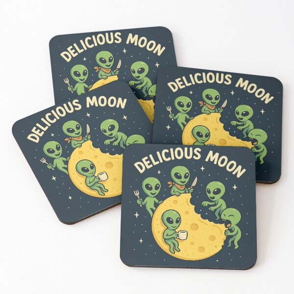 Item preview, Delicious Moon – Alien Snack Time designed and sold by Majd-makansi.
