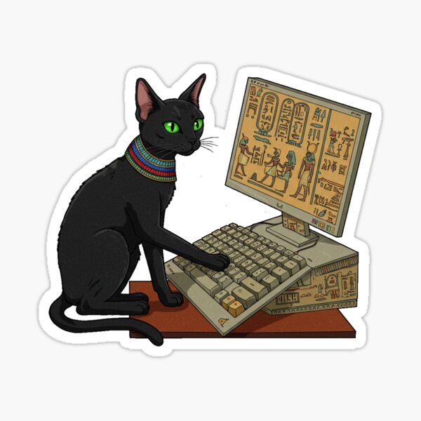 Item preview, Egyptian Cat Hacker! designed and sold by mukraker.