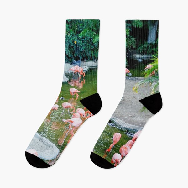 Item preview, Pink Flamingo Paradise designed and sold by Wisps & Whiskers Designs.