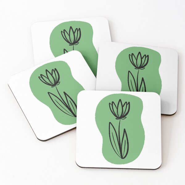 Item preview, Abstract Green and Black Floral designed and sold by HydrangeaDelMar.