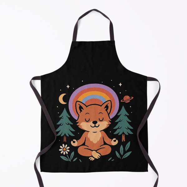 Item preview, Serene Fox Meditation Under Rainbow Sky designed and sold by zzz888.