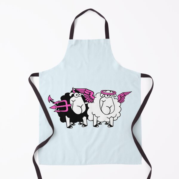 Item preview, 2 Sheep Angel Devil Satan Hell Evil Heaven Good designed and sold by shirt-o-mat.