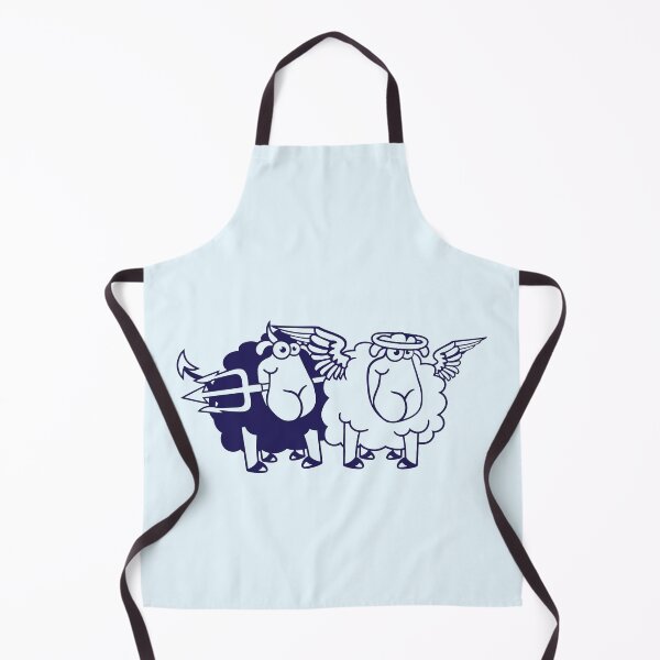 Item preview, 2 Sheep Angel Devil Satan Hell Evil Heaven Good designed and sold by shirt-o-mat.