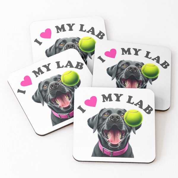 Item preview, I Heart my Lab, dog and tennis ball designed and sold by ColorWheelDsign.