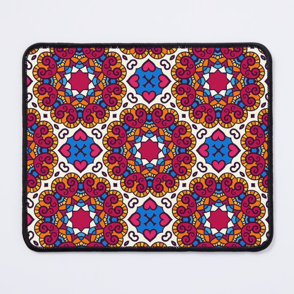 Item preview, Mexican Tile Design Art In Blue And Cherry designed and sold by DEC02.