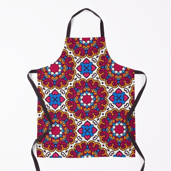 Item preview, Mexican Tile Design Art In Blue And Cherry designed and sold by DEC02.