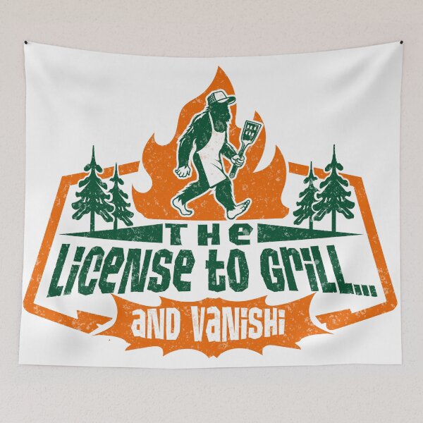 Item preview, License to Grill... and Vanish – Funny Sasquatch BBQ T-Shirt designed and sold by AdyKurniawan.