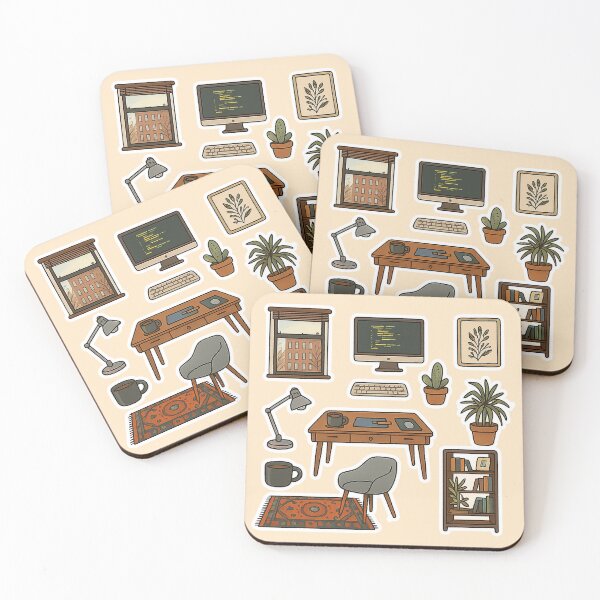 Item preview, Cozy Home Office Elements Collection designed and sold by zzz888.
