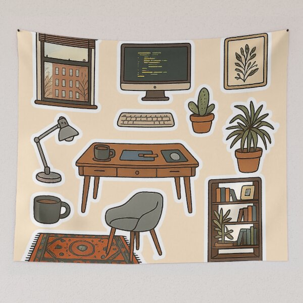 Item preview, Cozy Home Office Elements Collection designed and sold by zzz888.