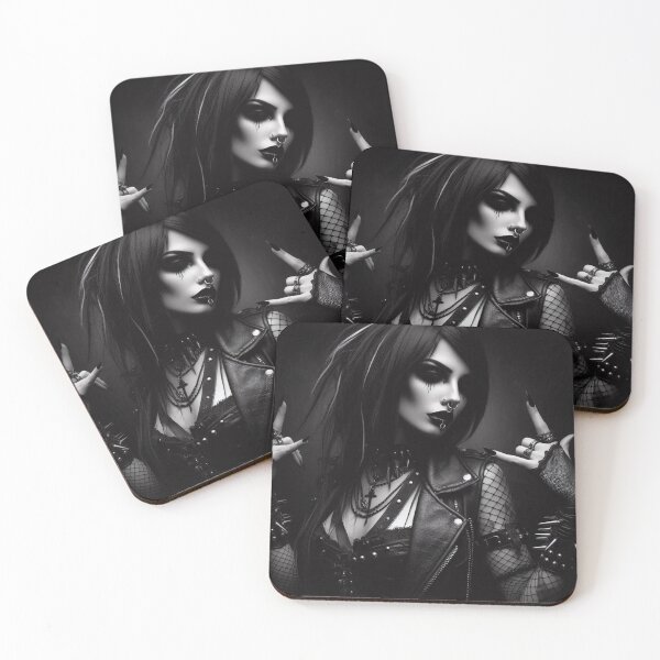 Item preview, Black Metal Rocker Art designed and sold by TheDarkWardrobe.