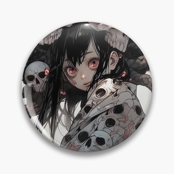 Item preview, Anime Girl with Skulls and Tentacles designed and sold by bubblegoth.