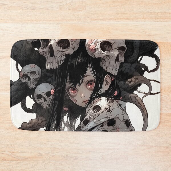 Item preview, Anime Girl with Skulls and Tentacles designed and sold by bubblegoth.