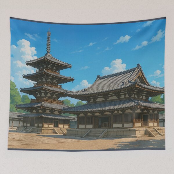 Item preview, The Horyuji Temple at Nara designed and sold by Takeda-art.