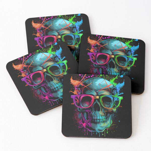 Item preview, Paint Splatter Skull Edgy Funky Gothic Art Graphic designed and sold by SpookshowDesign.