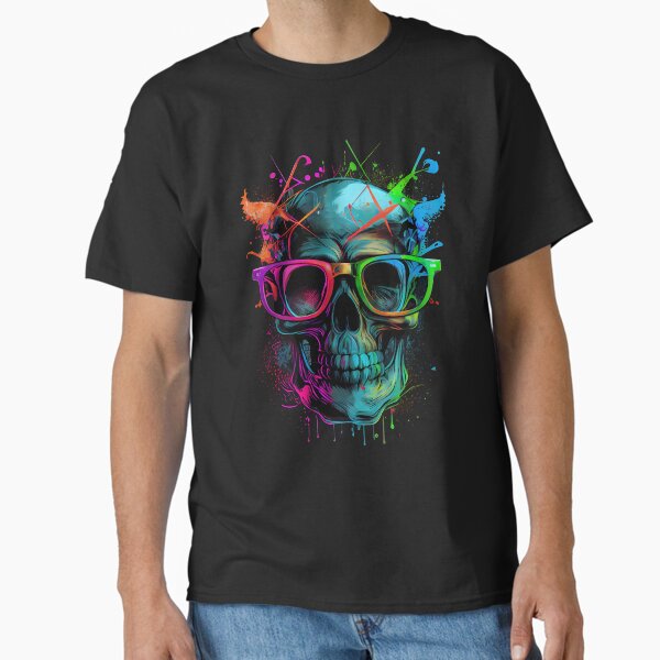 Item preview, Paint Splatter Skull Edgy Funky Gothic Art Graphic designed and sold by SpookshowDesign.
