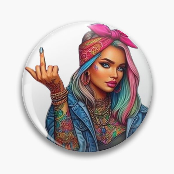 Item preview, Throw Sass Like Confetti - Rebellious Tattoo Girl designed and sold by Vicky021.