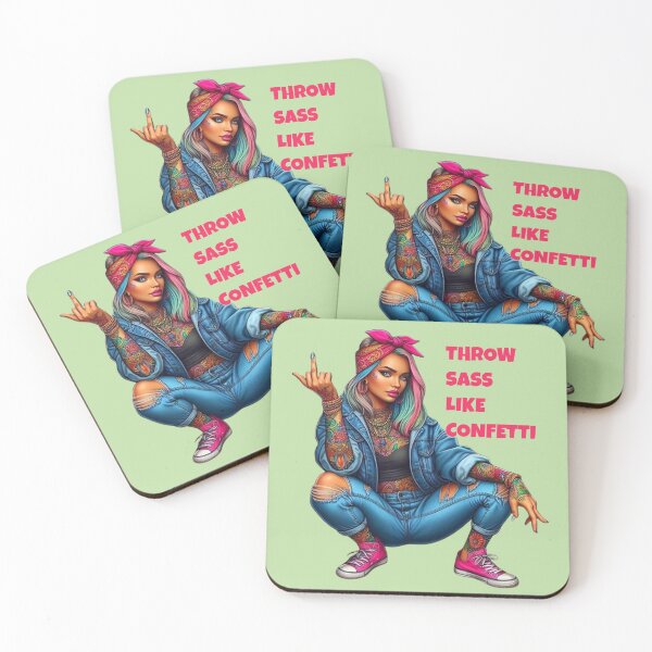 Item preview, Throw Sass Like Confetti - Rebellious Tattoo Girl designed and sold by Vicky021.