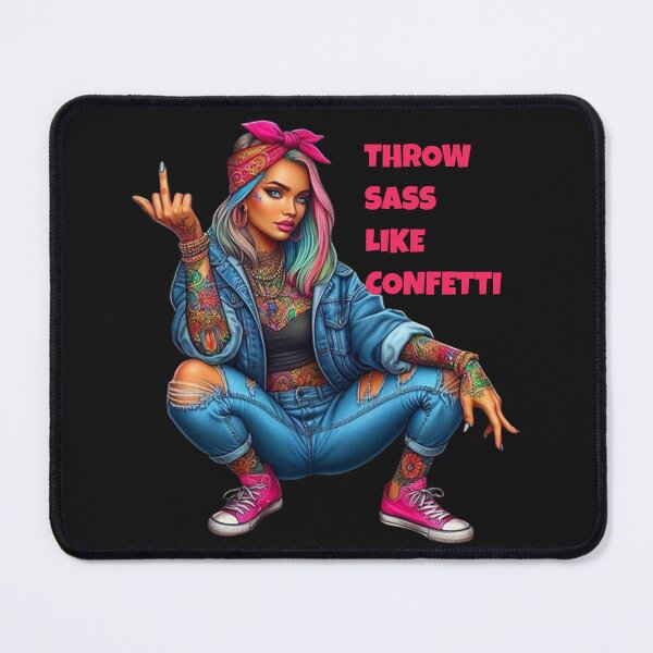 Item preview, Throw Sass Like Confetti - Rebellious Tattoo Girl designed and sold by Vicky021.
